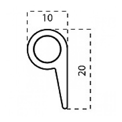 Bourrelet en plastique 10mm x 20mm